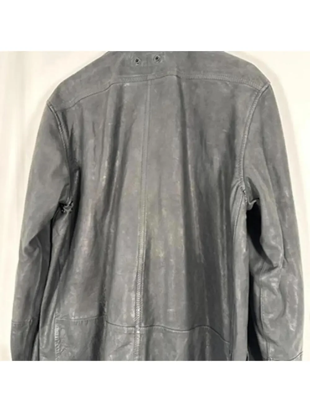 Diesel Black Leather Bomber Jacket XL Streetwear Moto Minimalist‎ Shirt Jacket
